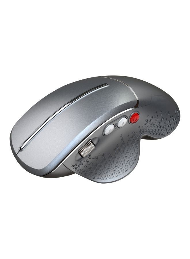 NIBEMINENT Ergonomic Vertical Wireless Mouse With USB Receiver Silver - Image 2