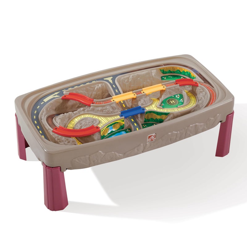 Step2 Deluxe Canyon Road Train & Track Table, Kids Activity Table for Cars, Cover Included, Made of Durable Plastic, Includes 3-Piece Train Set, For Toddlers 3+ Years Old - Image 5