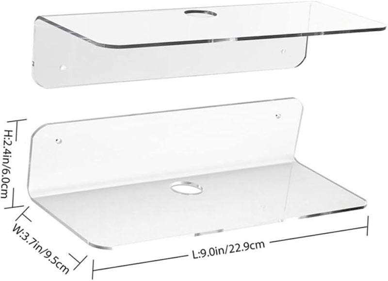 Black Sound Storage Brackets Wall Mounted Display Shelves for Home Speakers Audio Equipment - Image 3