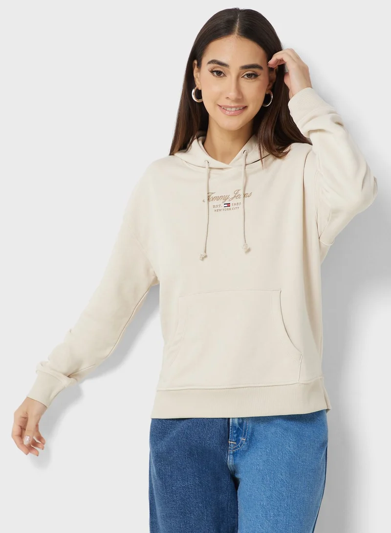 TOMMY JEANS Logo Knitted Hoodie