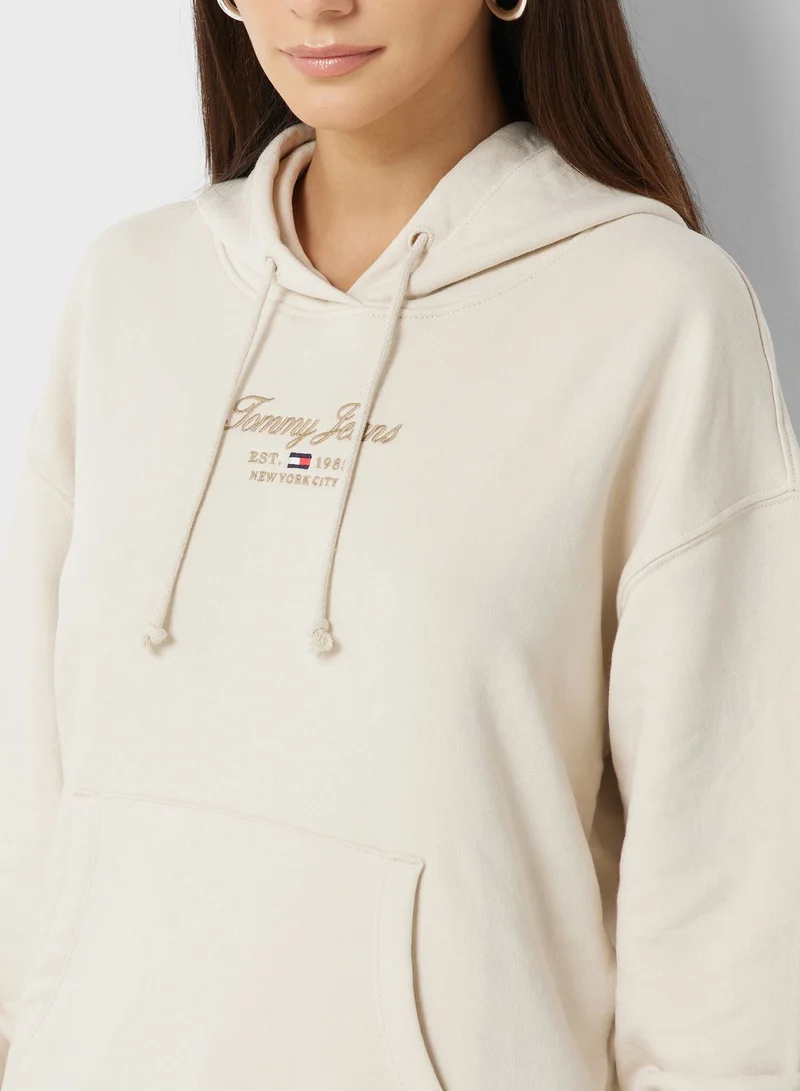 TOMMY JEANS Logo Knitted Hoodie