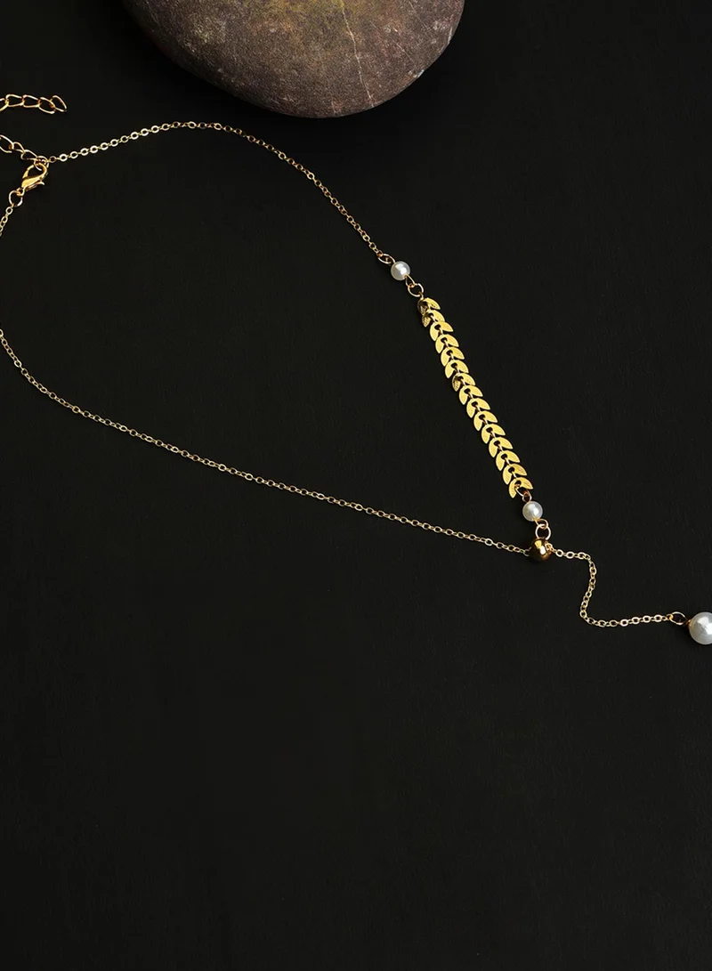 SOHI  White Brass Pearl Beaded Artificial Necklace Jewellery for Women | Best Price UAE