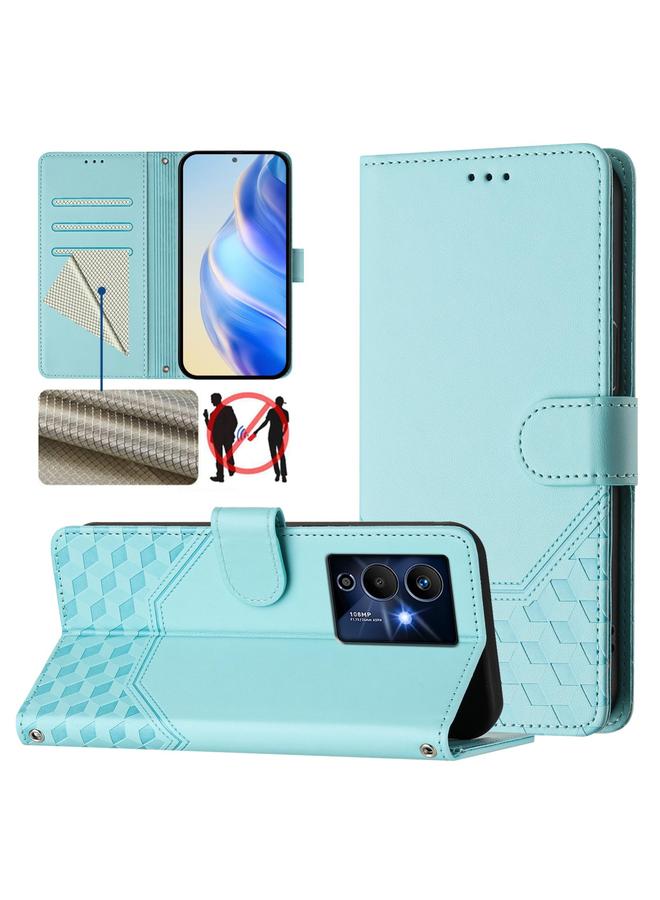 S-TOP Case For Infinix Note 12 Pro 5G Honeycomb Embossing RFID Leather Phone Case - Image 1