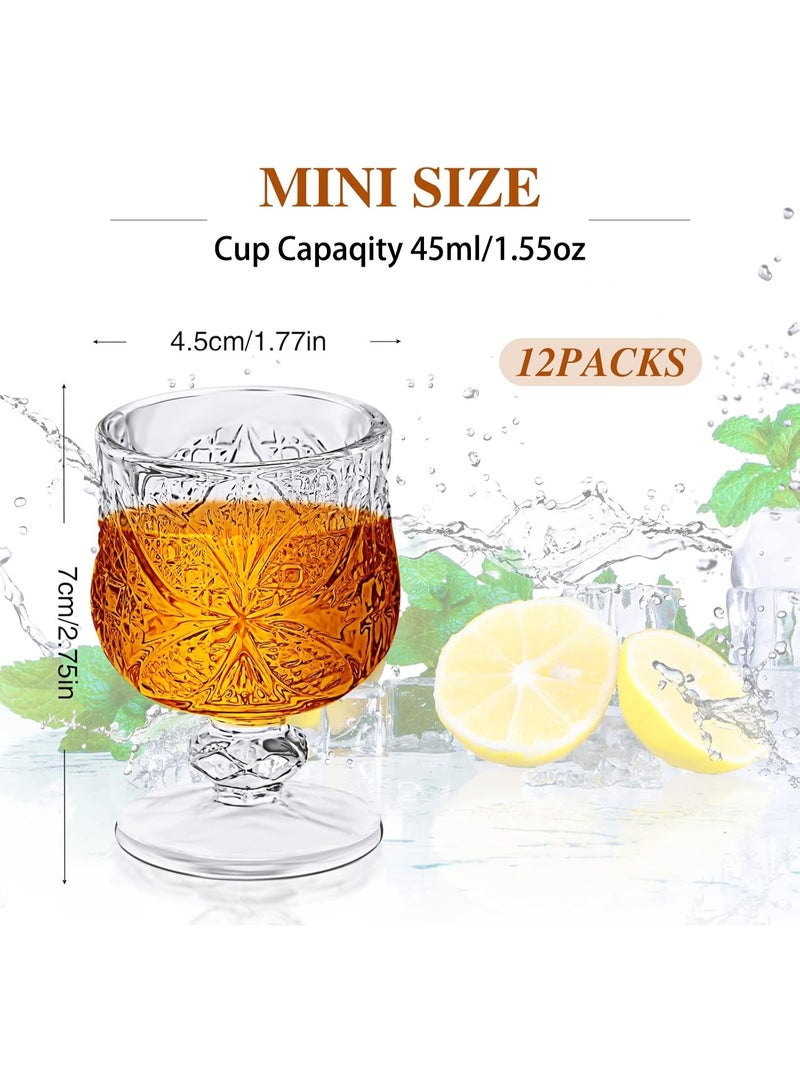 GuRiver 12-Pack Round Clear Glass Juice Cups, 45ml - Versatile Drinking Glasses for Juice, Water, Parties & Gatherings - Image 2