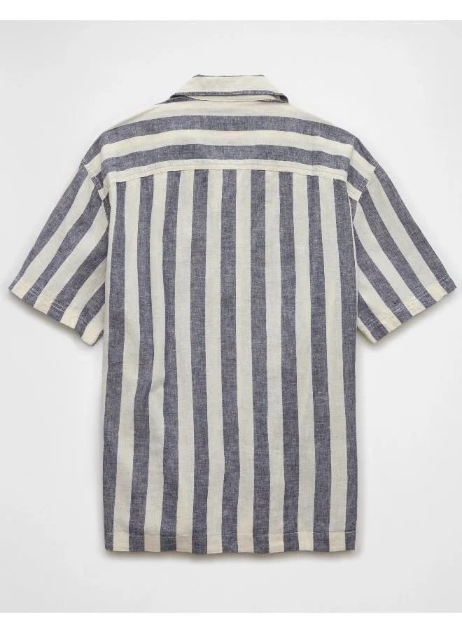 امريكان ايجل Striped Button-Up Poolside Shirt