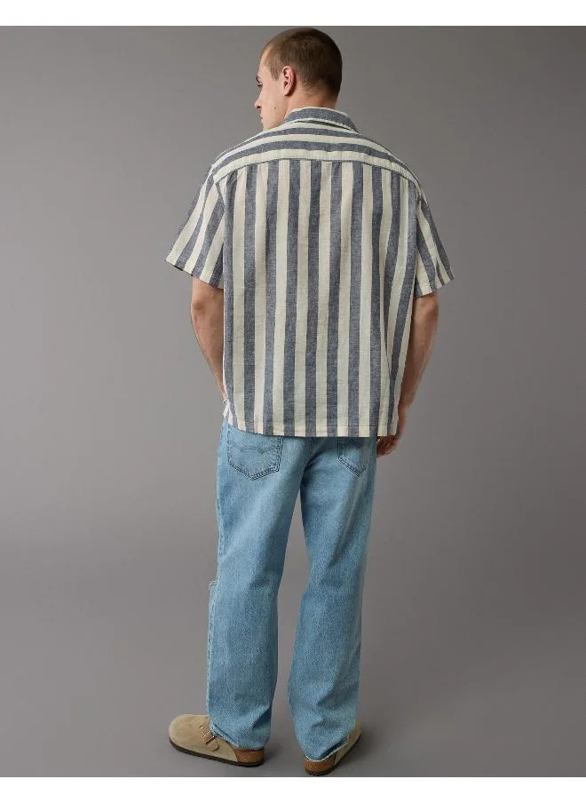 امريكان ايجل Striped Button-Up Poolside Shirt