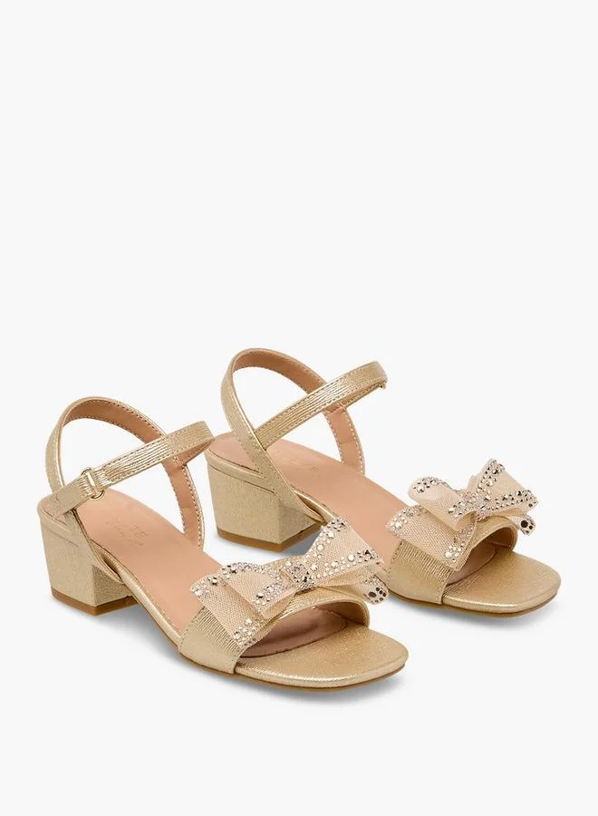 Celeste Girls Bow Embellished Sandals