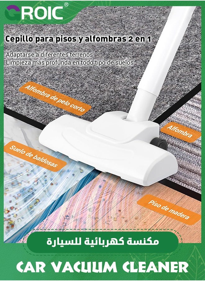 Portable Wireless Vacuum Cleaner, Silent Household Vacuum Cleaner, 120W 8500 Pa Portable Cleaning Devices for Home, Apartment, Portable Vacuum Cleaner with Powerful