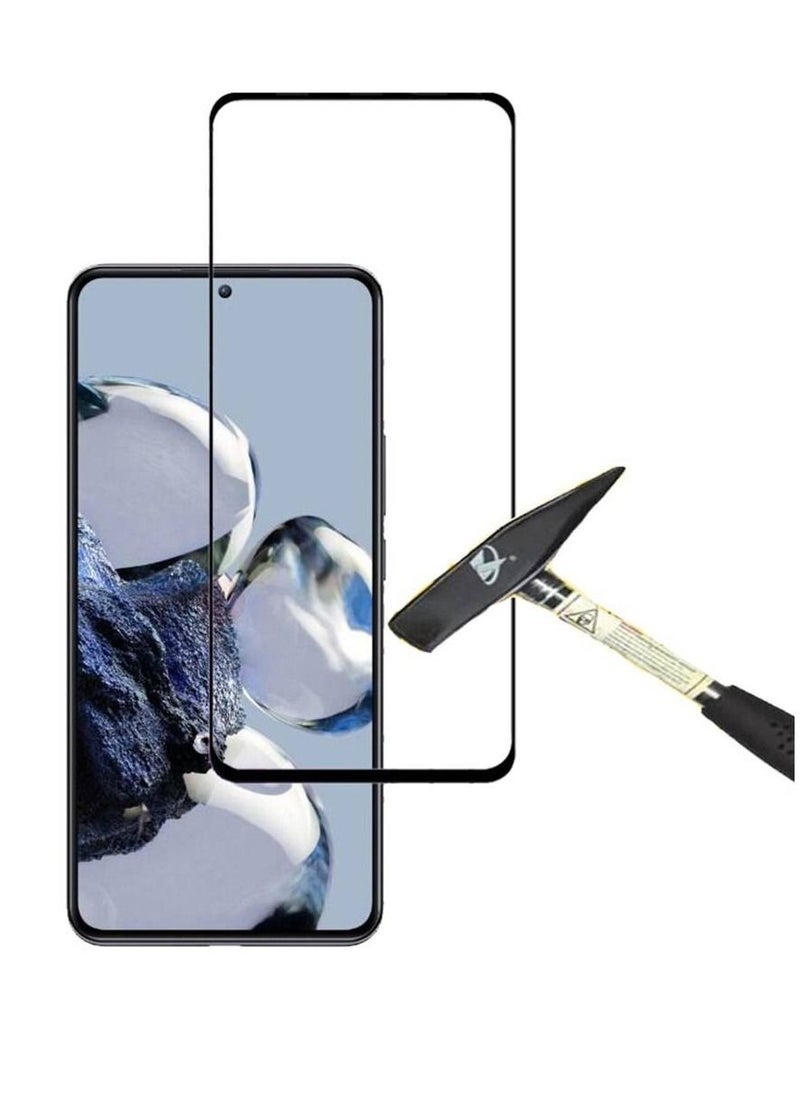 ZOOMEE - Protective 9H Full Coverage Anti-Scratch Tempered Glass Screen Protector For Xiaomi Redmi K50i Clear/Black - Image 1