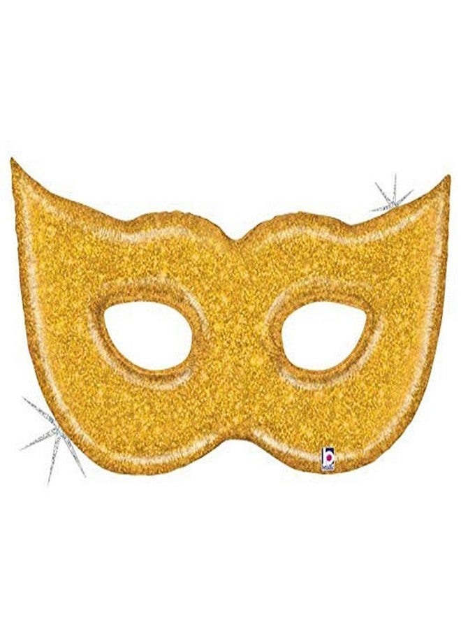 Betallic 35916P 51" Gold Glitter Mask Foil Balloon - Image 2