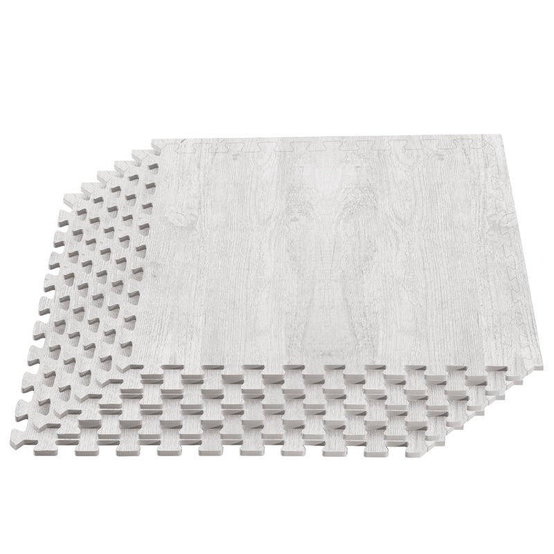 We Sell Mats بلاط فوم مطبوع بسماكة 3/8 بوصة من فورست فلور فارمهاوس، بلاط أرضيات فوم خشبي متشابك، أرضيات مضادة للإرهاق - حل أرضيات أنيق - Image 1