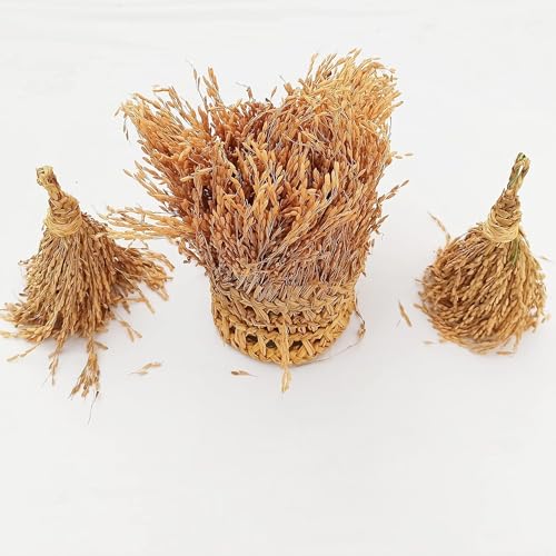 Suvasane Pooja Room Toran with Natural Golden Paddy – 3.5 Feet Long Door Decoration & 2 Paddy Hangings (Pack of 1) | Gift Item for Diwali | - Image 4