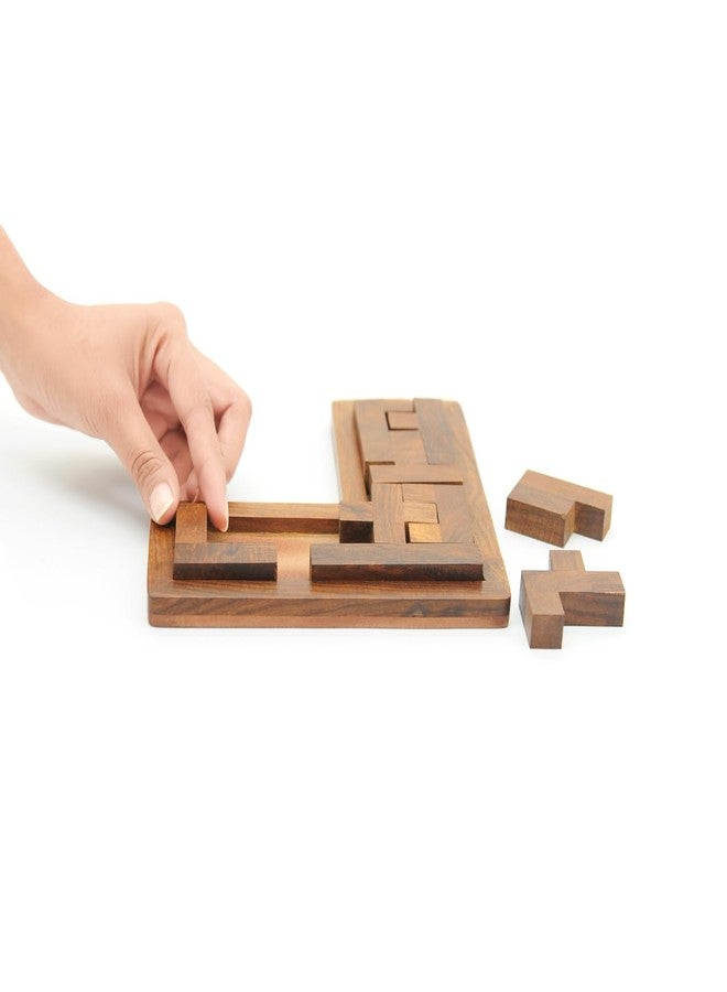 Mittimate L Shaped Pentomino Puzzle for Kids Age 6 to 10 Year Old I Brain Development Wooden Jigsaw Puzzle Toys & Game for Birthday Gift - Image 2