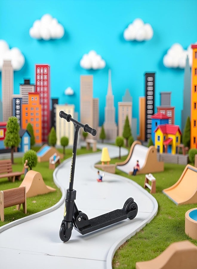 Mozff 3Pcs Black T Head Finger Scooter,2-Wheeled Scooter,Foldable Finger Scooters with Brake,Finger Board Accessories,Educationa,Finger Toys,Non-Slip Fun Finger Skateboards,Finger Boards and Finger Bikes - Image 3