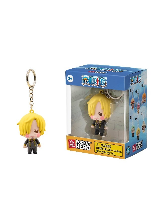 One Piece Collectible Keychain Pocket Hero Chibi Series - Sanji - Image 1