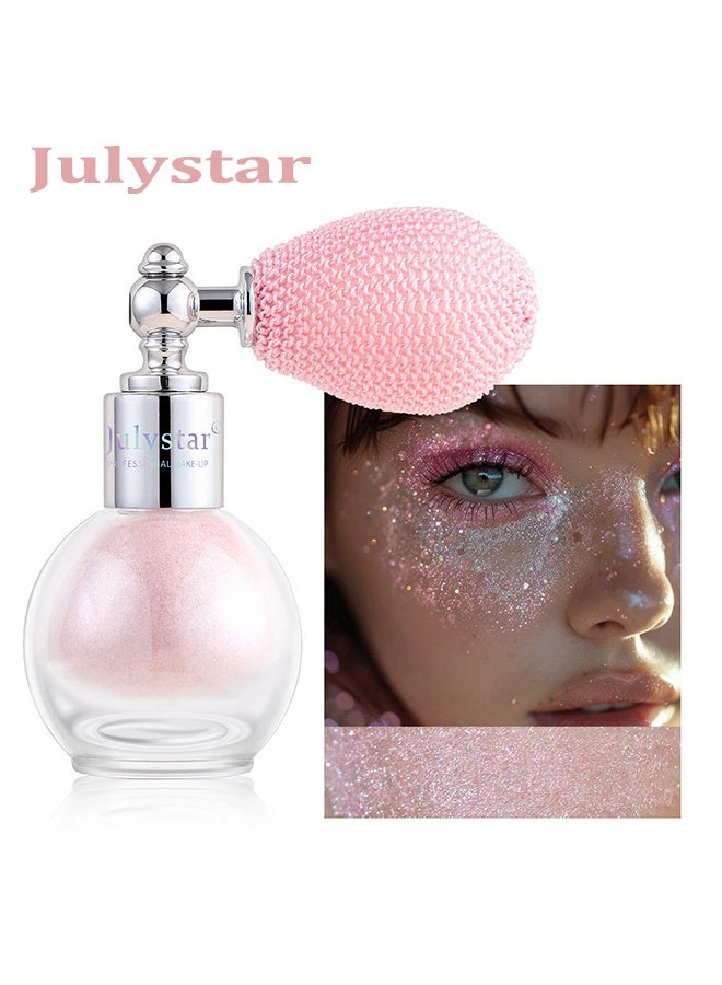 Julystar Fairy Highlight Body Spray 03, Facial Contouring Fine Shimmering Liquid Highlighter, Long-Lasting Sweatproof Stage Makeup Glitter Highlighter Powder Body Spray - 3.5G - Image 1