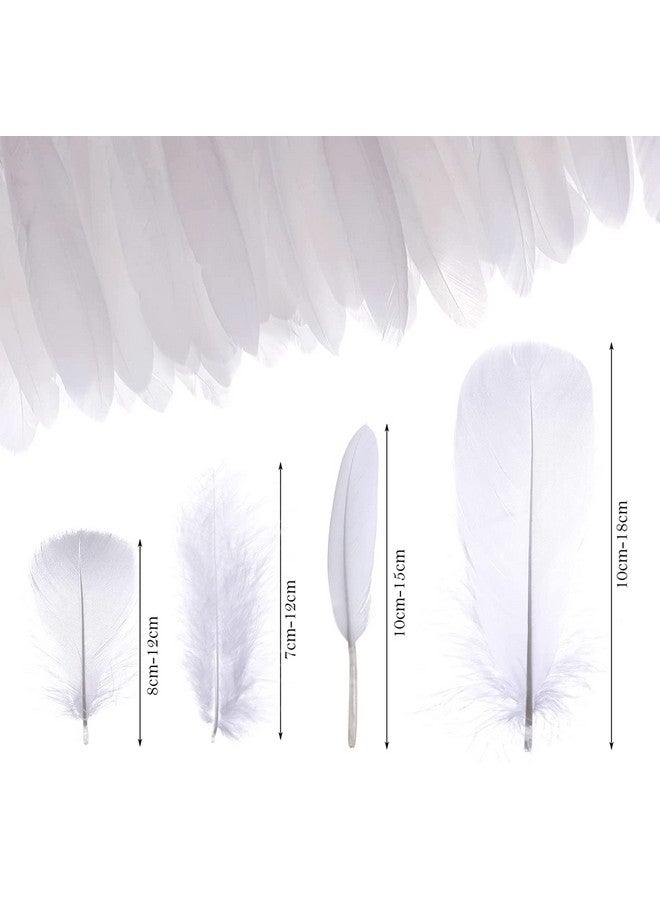 MWOOT 400Pcs Black White Feathers, 4 Assorted Crafts Feathers For Halloween Costume Wings Dream Catchers Diy Christmas Tree Wreath Wedding Decor Art Handmade - Image 3
