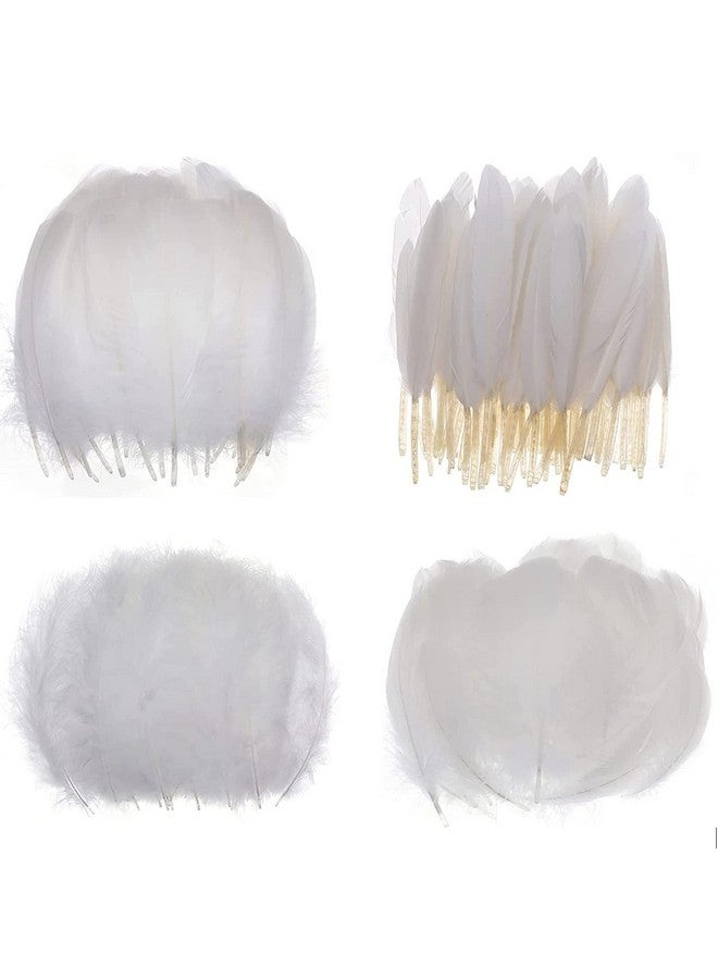 MWOOT 400Pcs Black White Feathers, 4 Assorted Crafts Feathers For Halloween Costume Wings Dream Catchers Diy Christmas Tree Wreath Wedding Decor Art Handmade - Image 5