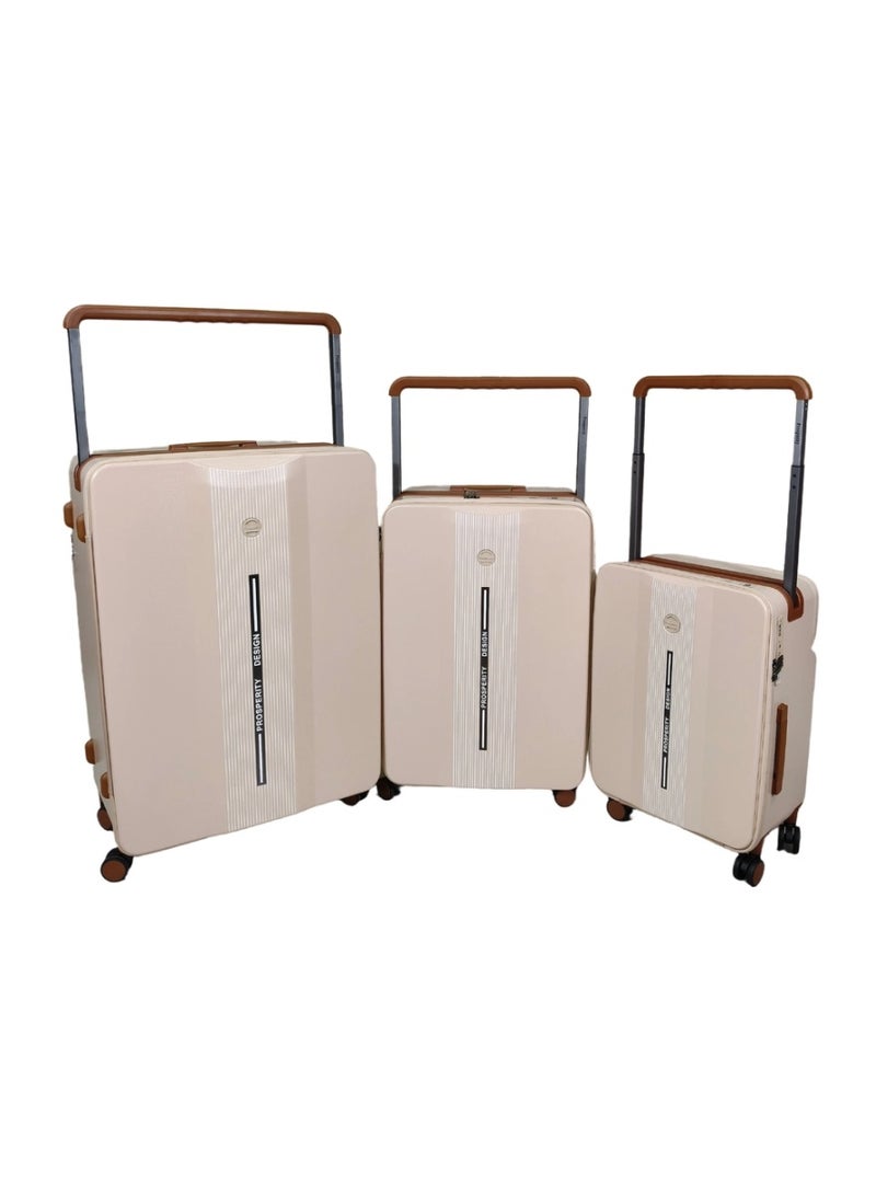 Prosperity Luggage Set 3 Piece Suitcase Set,20 24 28 inch luggage with spinner wheels hard shell luggage sets with TSA Lock Lightweight Luggage Set for Women man PP hard shell suitcases sturdy durable - Image 1