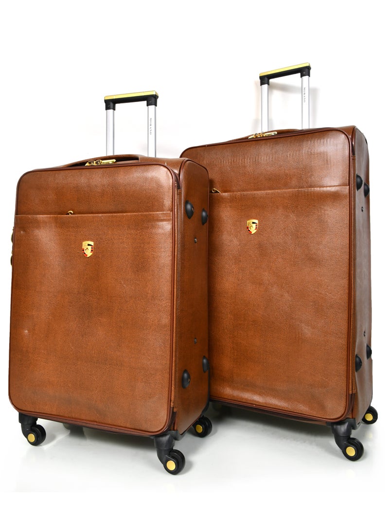 مورانو طقم حقائب سفر ماركة مورانو جلد 4 قطع  مقاس 32/28/24/20 بوصة - Image 3