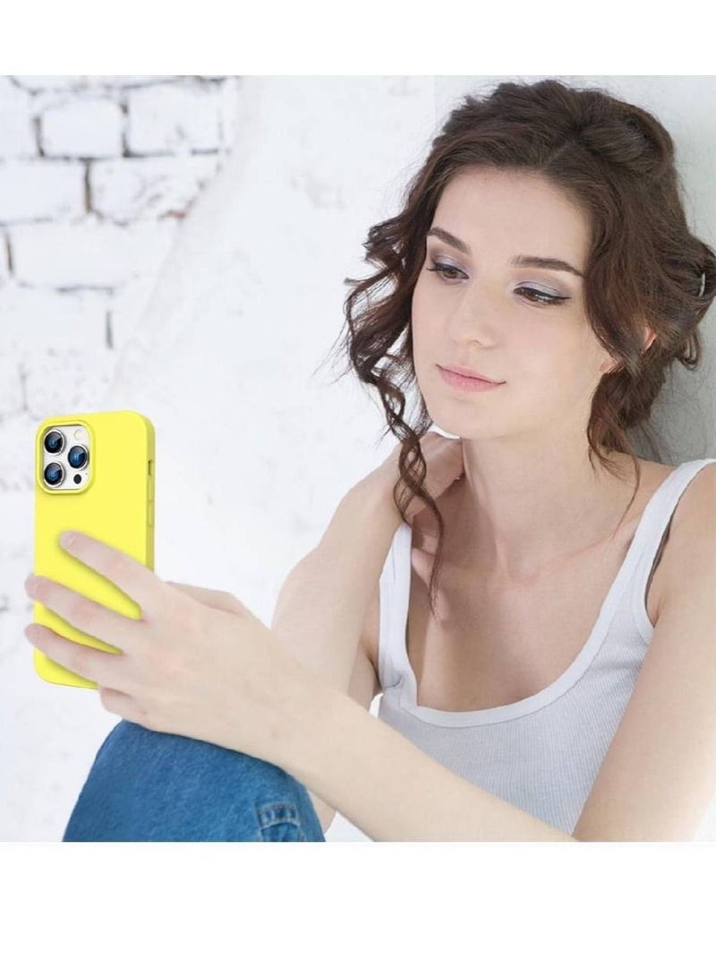 GENNEXT Soft Silicone Anti-Scratch Gel Rubber Shockproof Protective Case Cover For iPhone 14 Pro Yellow - Image 4