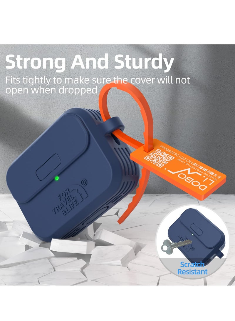 Excefore Headphone Protective Cover, Compatible with AirPods Pro 2nd/1st Generation Case Cover, Rugged Military Grade Protective Cover, with Apple AirPods Pro 2022/2019 Charging Case (Navy Blue) - Image 3