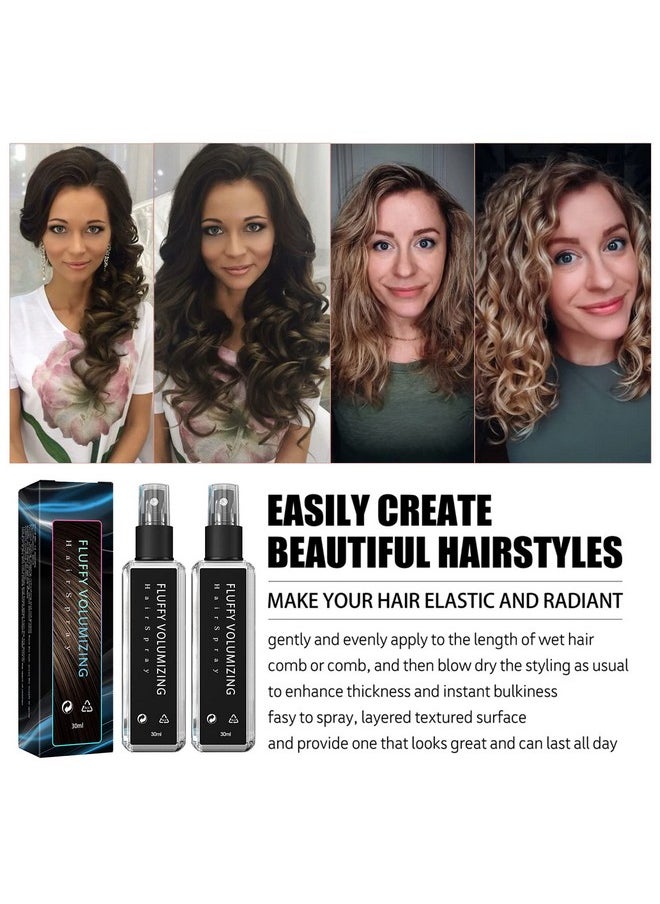 Rednow - Texture Spray For Hair Volume Glee Ice Hair Thickener Spray Fluffy Volumizing Hair Spray For Fine Hair Thin Hair Volumizer Hairspray Extravolume Magic Styling Gel Non Greasy & Non Sticky (2Pcs) - Image 1