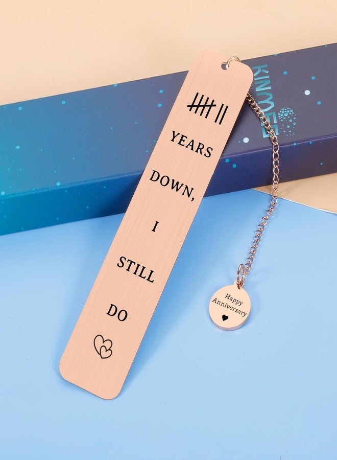 KINMES Copper Anniversary Bookmark Gifts for Men Women - 7 Year Wedding Copper Bookmark for Husband Wife, Romantic Anniversary Presents for Him Her, Copper Gifts for 7th Anniversary - Image 3