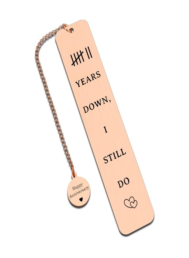 KINMES Copper Anniversary Bookmark Gifts for Men Women - 7 Year Wedding Copper Bookmark for Husband Wife, Romantic Anniversary Presents for Him Her, Copper Gifts for 7th Anniversary - Image 1