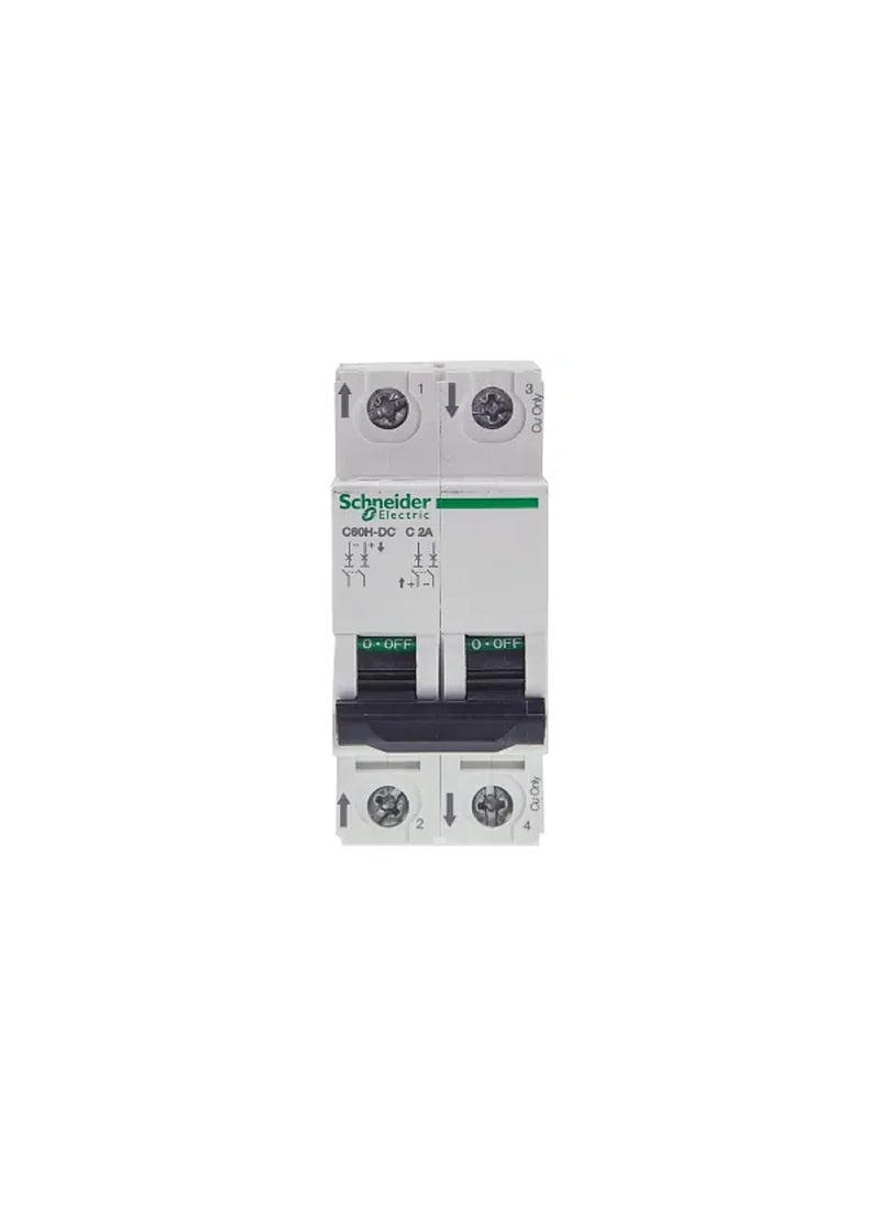 Schneider Electric Schneider MCB 6A DP CCurve ACTI9 10kA Miniature CircuitBreaker White A9N2P06C  - Image 4