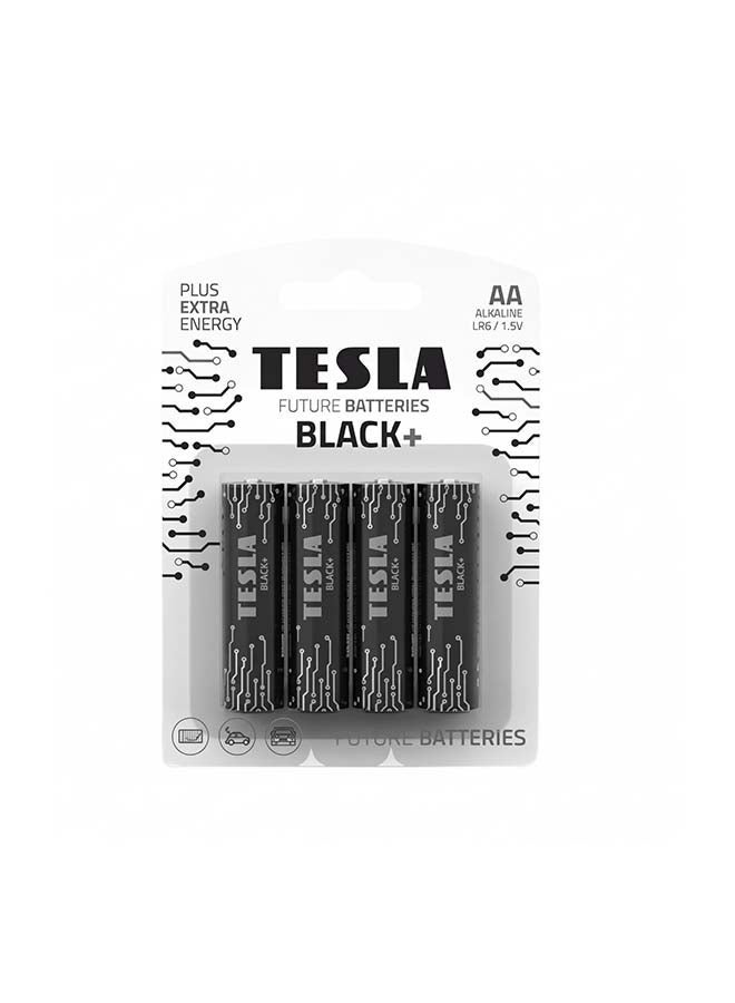 TESLA BATTERIES  AA BLACK+ ALKALINE  LR6 1.5 4pcs - Image 1