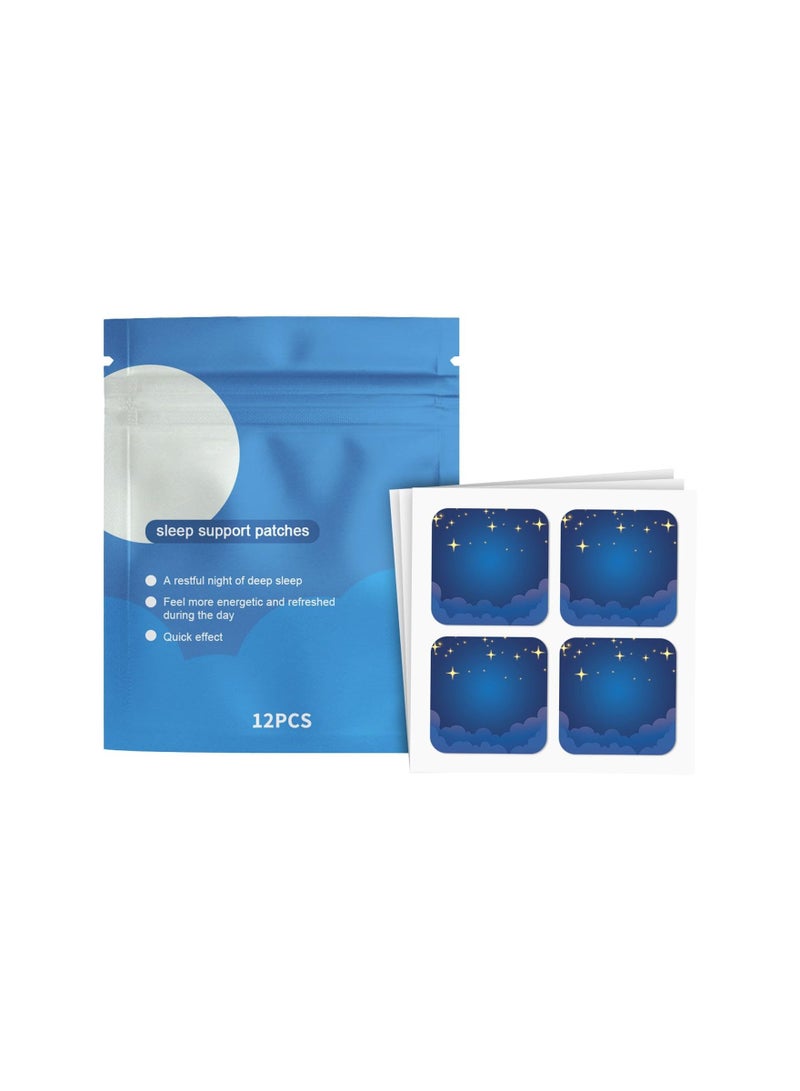 KASTWAVE Deep Sleep Patches for Adults, 12 Pcs Sleep Aid Pads, Natural Sleeping Stickers to Improve Sleep Quality, Easy to Apply and Comfortable, Sleep Aid Patches for Men and Women - Image 1