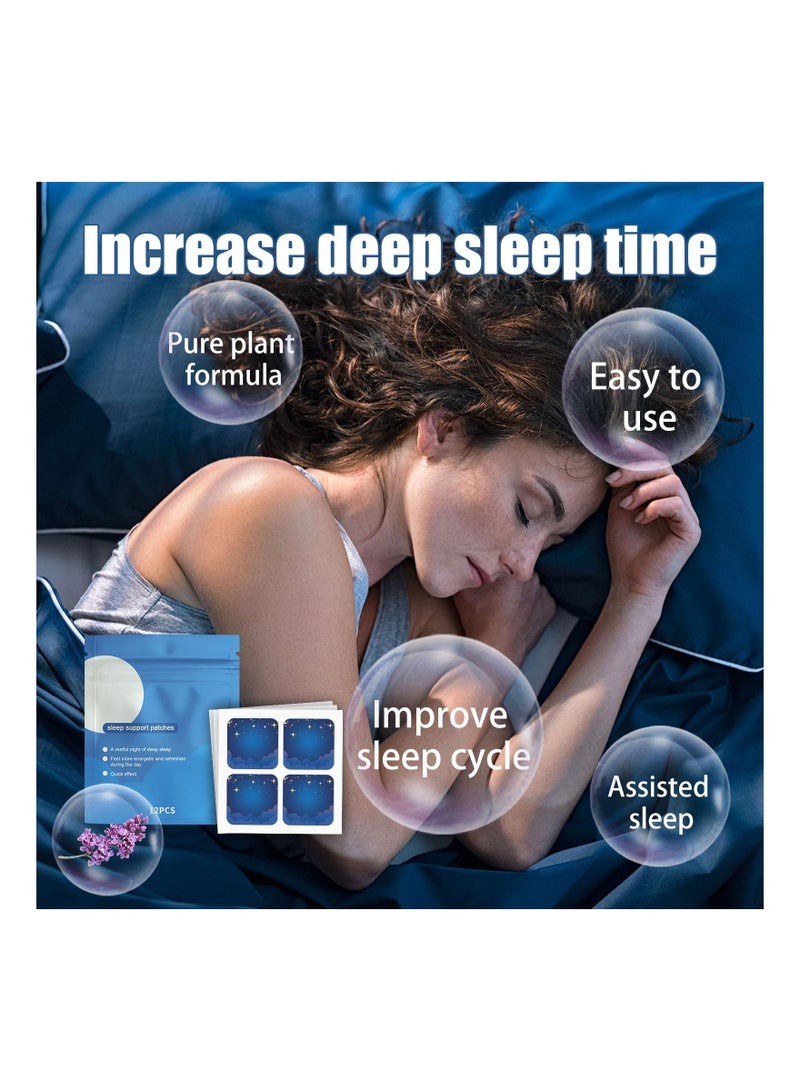 KASTWAVE Deep Sleep Patches for Adults, 12 Pcs Sleep Aid Pads, Natural Sleeping Stickers to Improve Sleep Quality, Easy to Apply and Comfortable, Sleep Aid Patches for Men and Women - Image 2