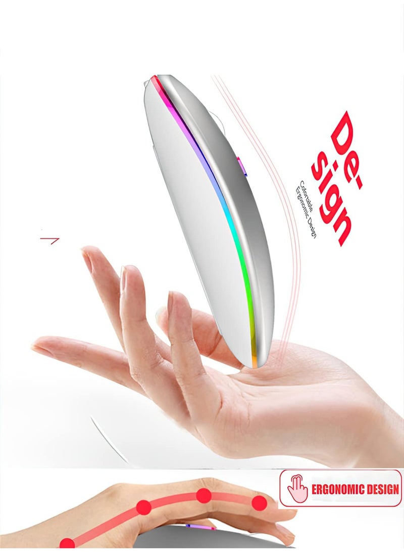 600.0 mAh M40 Ultra-Thin Wireless Mouse White  - Image 4