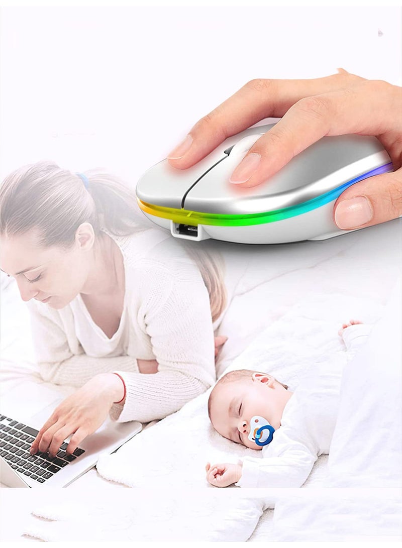 600.0 mAh M40 Ultra-Thin Wireless Mouse White  - Image 3