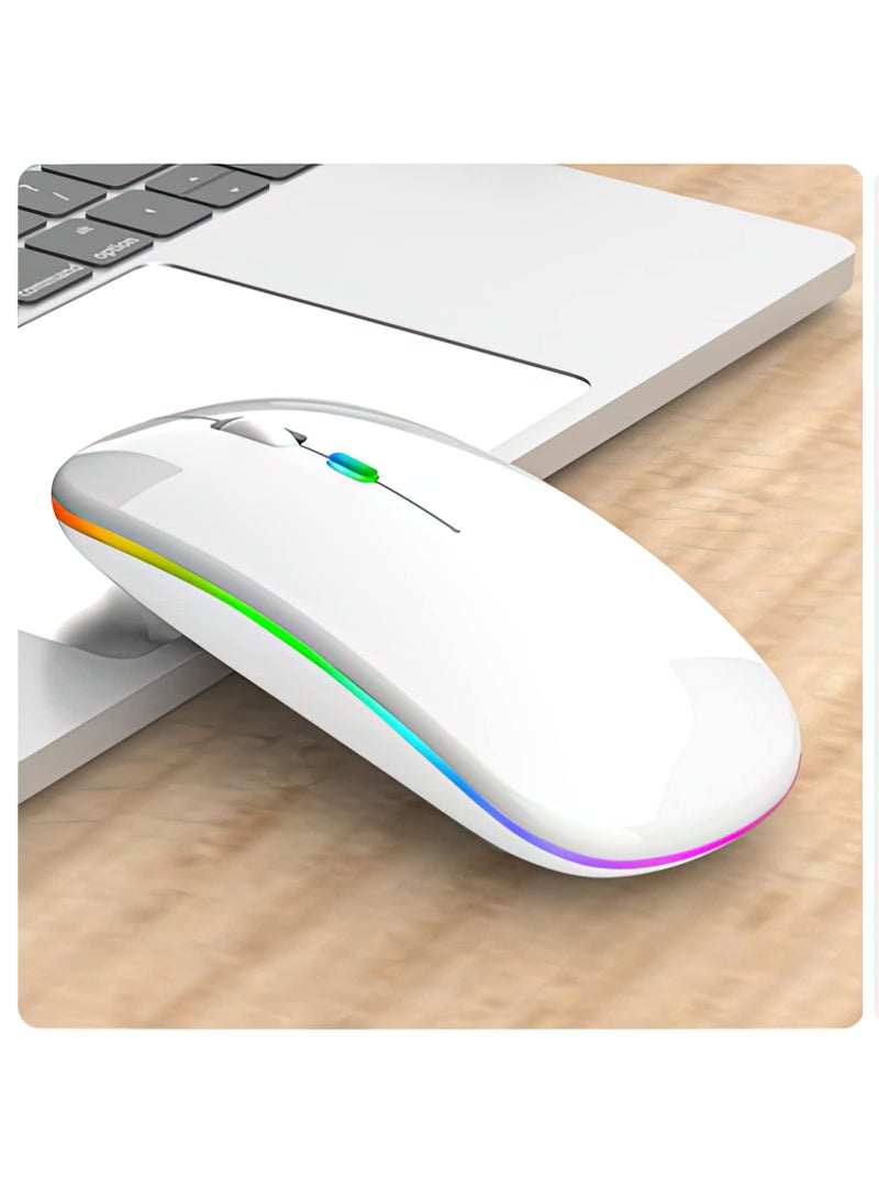 600.0 mAh M40 Ultra-Thin Wireless Mouse White  - Image 2
