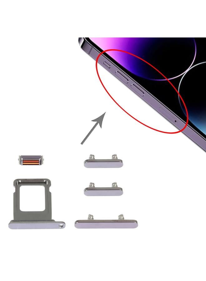 erorex SIM Card Tray + Side Keys for iPhone 14 Pro Max(Purple) - Image 4