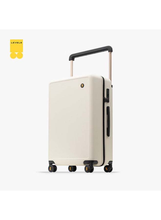 Level8 Suitcase With Wide Handle, Travel Case For Men And Women, 26-inch Large Capacity Password Lock, Spinner Wheels, Yuexiangjia Series, Apricot Color - Image 3