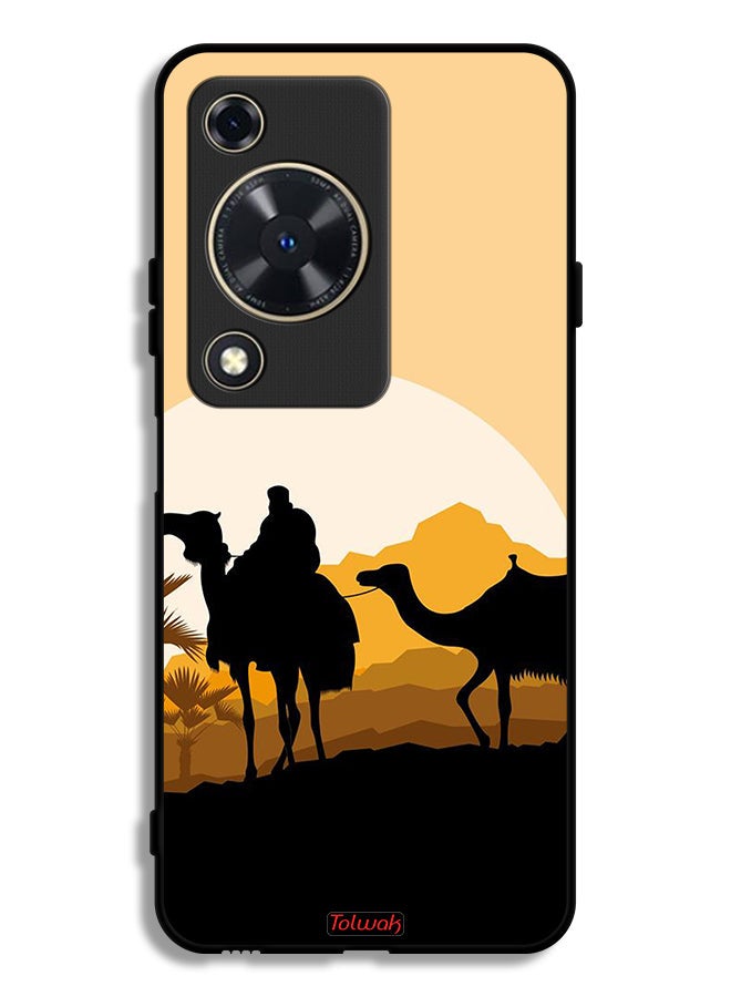 Tolwak Huawei Nova Y72S Protective Case Cover Camels In Desert Art
