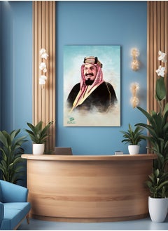 لوحة لوحة كانفاس على إطار خشبي لليوم الوطني السعودي بتصميم الملك عبد العزيز  - Image 3