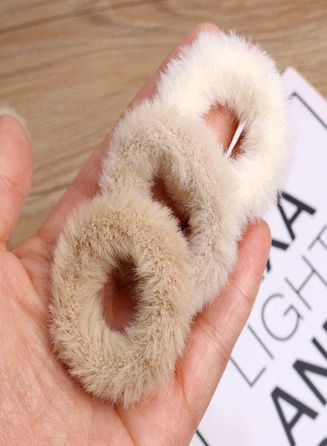 LOCKLUX 20 Pcs Soft Furry Hair Bands for Girls & Kids | Premium Hair Accessories | Thick Elastic Hair Band for Women & Girls Mini fur scrunchies rubber bands | Fur rubber bands | fur scrunchies Elastic bands | For Kids And Women - Image 2