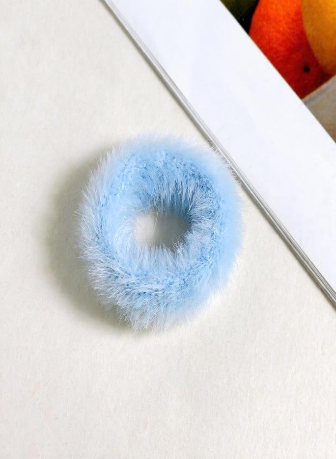 LOCKLUX 20 Pcs Soft Furry Hair Bands for Girls & Kids | Premium Hair Accessories | Thick Elastic Hair Band for Women & Girls Mini fur scrunchies rubber bands | Fur rubber bands | fur scrunchies Elastic bands | For Kids And Women - Image 4