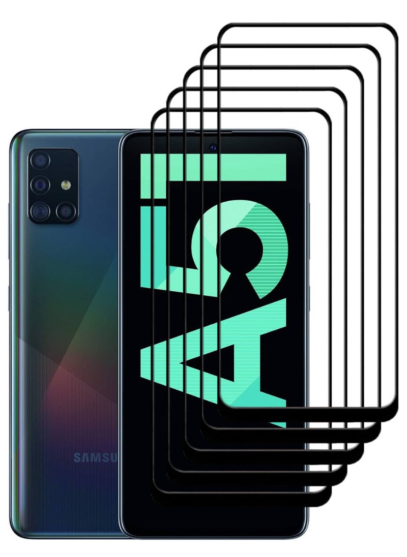 ACLIX 5 Pieces Antistatic ESD Dustproof Premium Quality High Definition Tempered Glass Screen Protector Designed For Samsung Galaxy A51 - Image 1