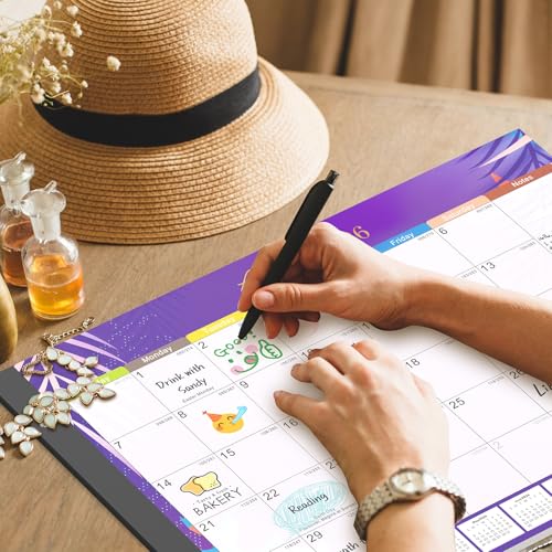 Gannyfer Desk Calendar 2026-2027 - 18 Month Large Desk Calendar 2026, Use January 2026 to Jun 2027, 22" x 17" Desktop Pad Calendar, Office Supplies Perfect for Planning and Organizing In Your Home, School or Office - Image 4