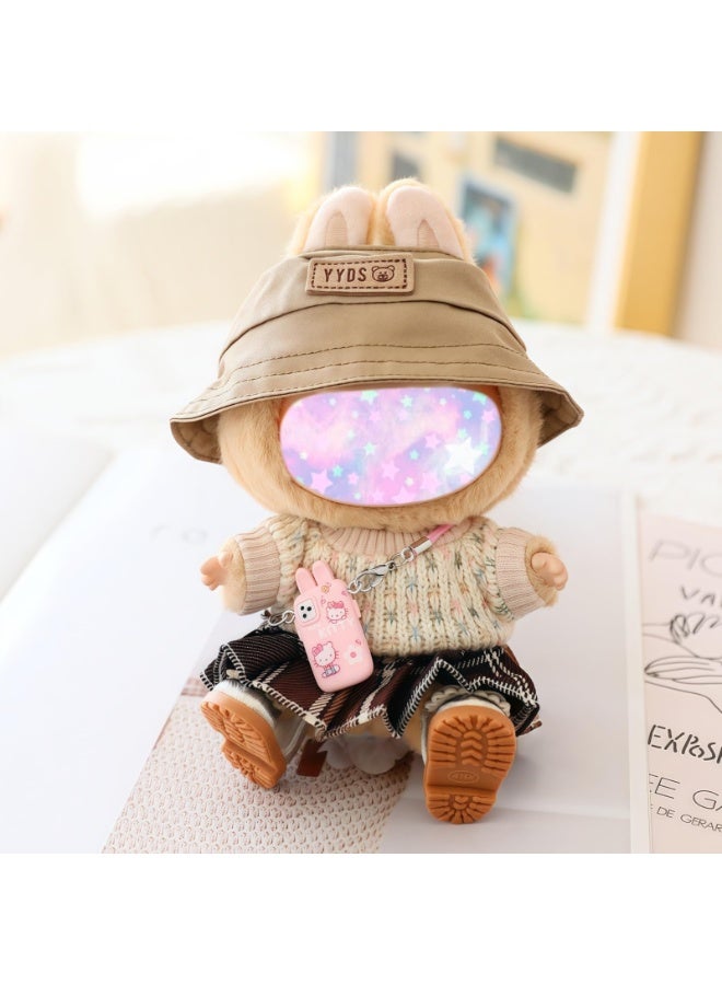17cm Doll Clothes Set, 5 Pieces Dress Outfit Set for 6.7inch Doll Suit, Fashion Chic Hat & Clothes Accessories for 1st/2nd/3rd Gen Dolls Play & Display Brown - Image 5