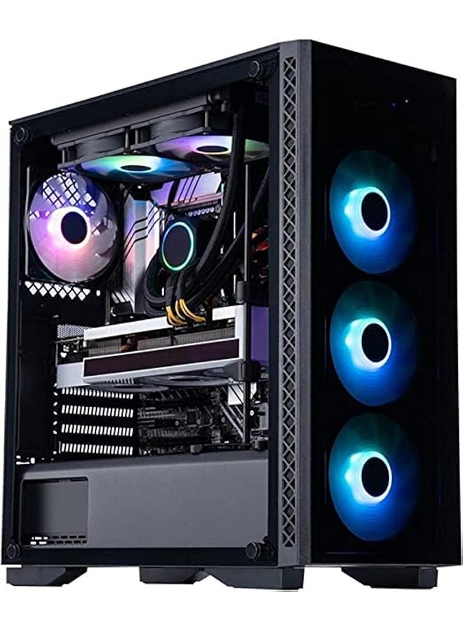 NANOTECH Inferno Gaming PC - Intel Core i5-12400F Processor, 6 Cores & 12 Threads, DDR5 16GB (2*8) Ram, Nvidia GeForce RTX 3060 12GB GDDR6 Graphics Card, 2TB NVMe M.2 SSD, 2 Fan AIO Liquid Cooler, 650W 80 PLUS Power Supply, Windows 11 Pro | Wi-Fi - Image 1