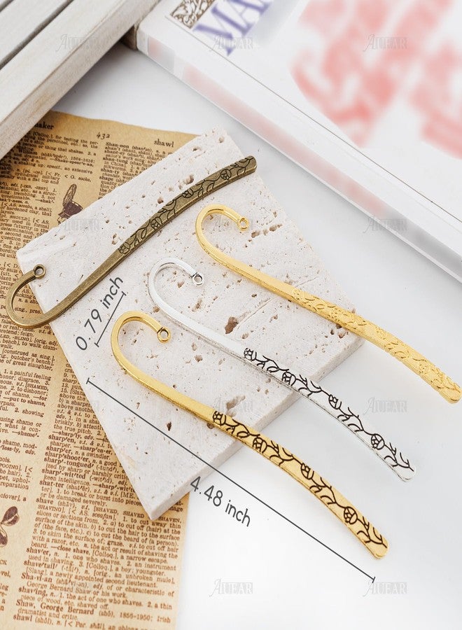 AUEAR, 24 Pack Metal Bookmarks Carved Hook Bookmark Vintage with for Reader Jewelry Making Charms - Image 2