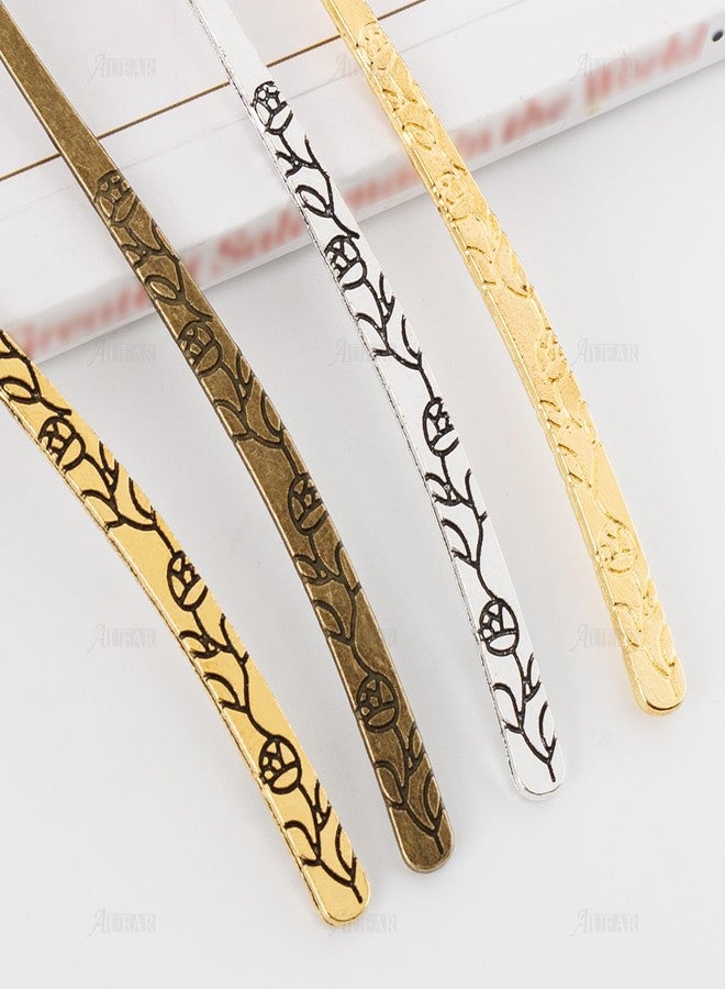 AUEAR, 24 Pack Metal Bookmarks Carved Hook Bookmark Vintage with for Reader Jewelry Making Charms - Image 3