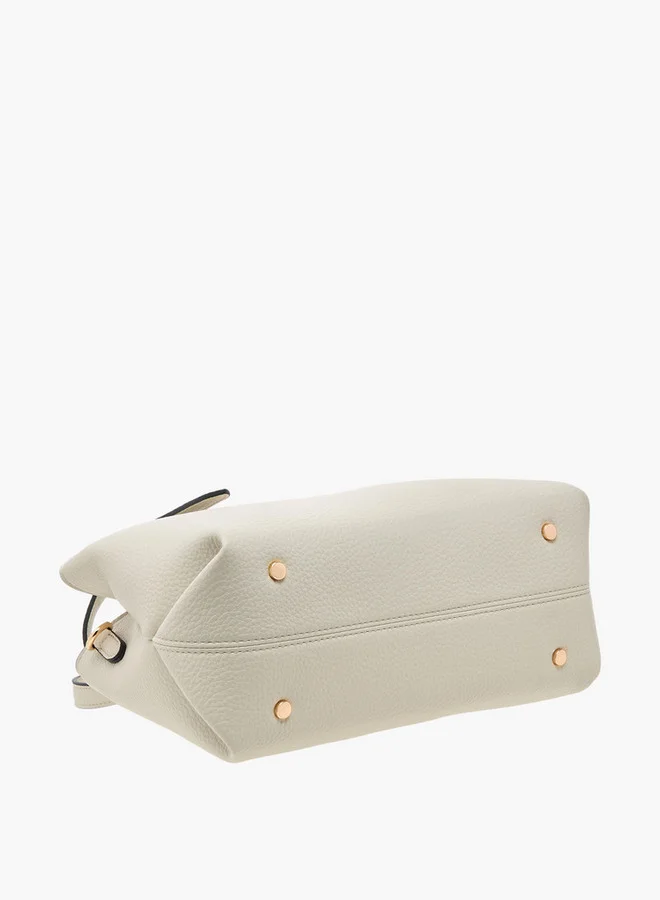 Celeste Solid Tote Bag with Double Handles and Detachable Strap
