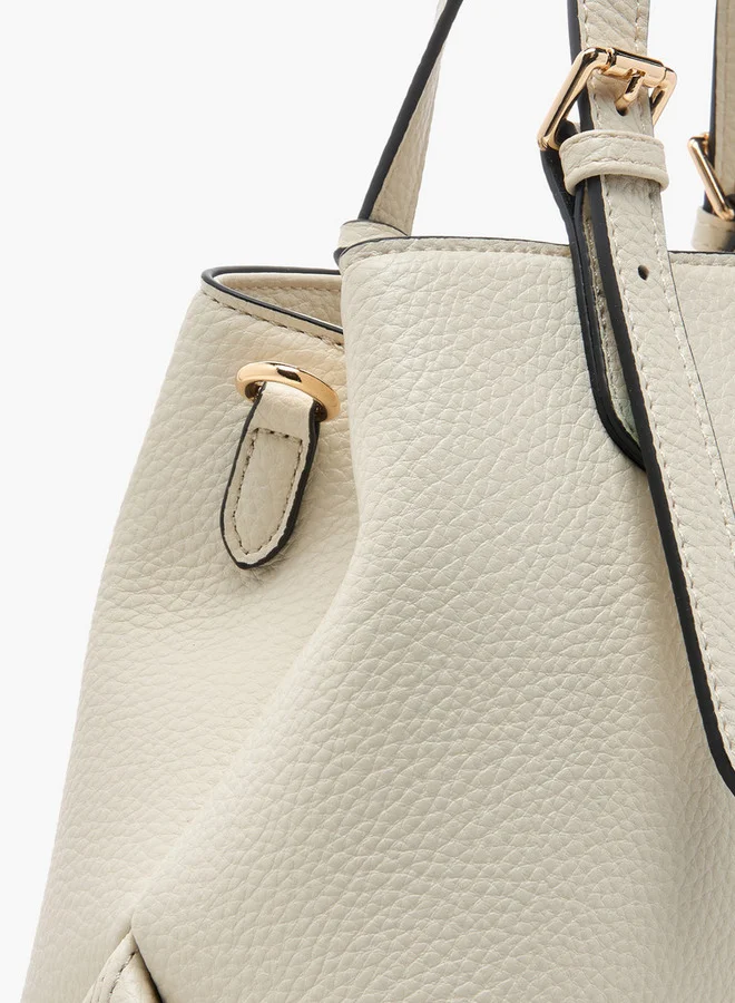 Celeste Solid Tote Bag with Double Handles and Detachable Strap
